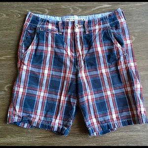 American Eagle Men’s Plaid Shorts, Size 34